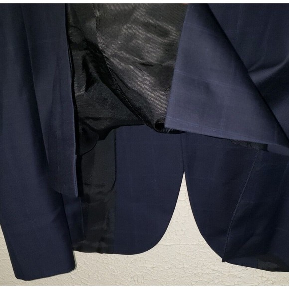 Burberry London Sz 44 L Bond Suit Jacket Sport Coat Men's Navy Blazer 100% Wool - Picture 10 of 15